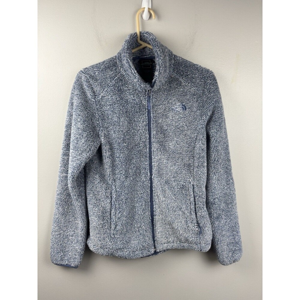 The North Face Osito 2 Full Zip Jacket Women Small Blue Plush Fleece High Pile